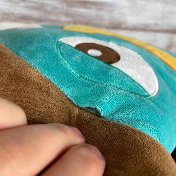 Disney Store 14"x11"x5" Perry the Platypus Plush Pillow - Agent P - Picture 5 of 6